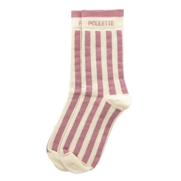 Chaussettes hautes féminines avec mot "POULETTE"