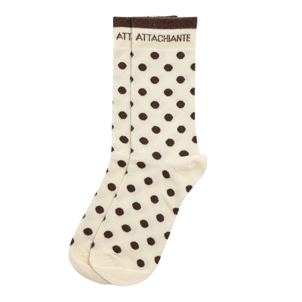 Chaussettes hautes féminines avec mot "ATTACHIANTE"