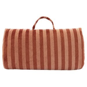 Matelas de plage rayé marsala paprika
