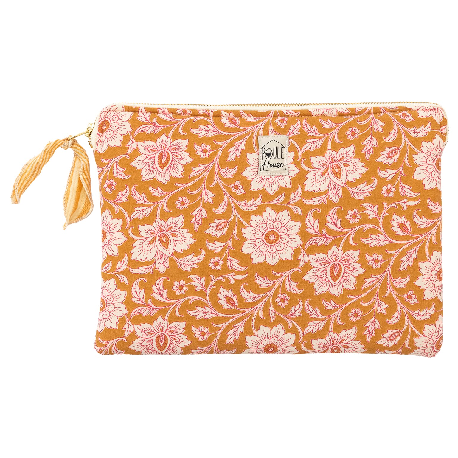 pochette tablette fleurs indiennes